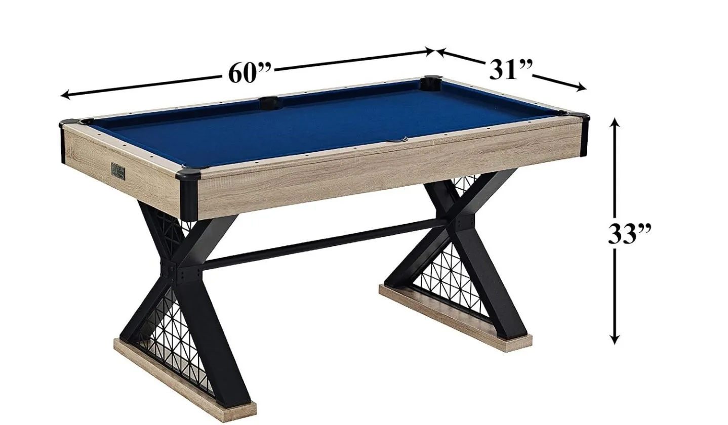 Dimensions of Barrington Billiards 5-Foot Brooks Drop Pocket Table