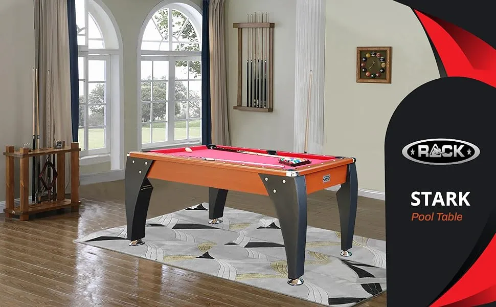 Aesthetic image of RACK Stark 5.5-Foot Pool Table in a room.