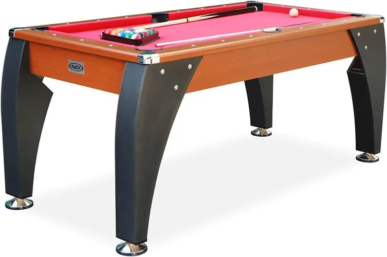 RACK Stark 5.5-Foot Pool Table in Warm Brown color.