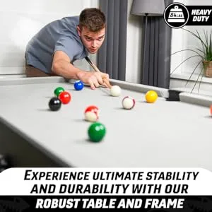 An image explaining Shaarkon Pool Table 's Stability and Durability.